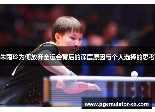 朱雨玲为何放弃全运会背后的深层原因与个人选择的思考